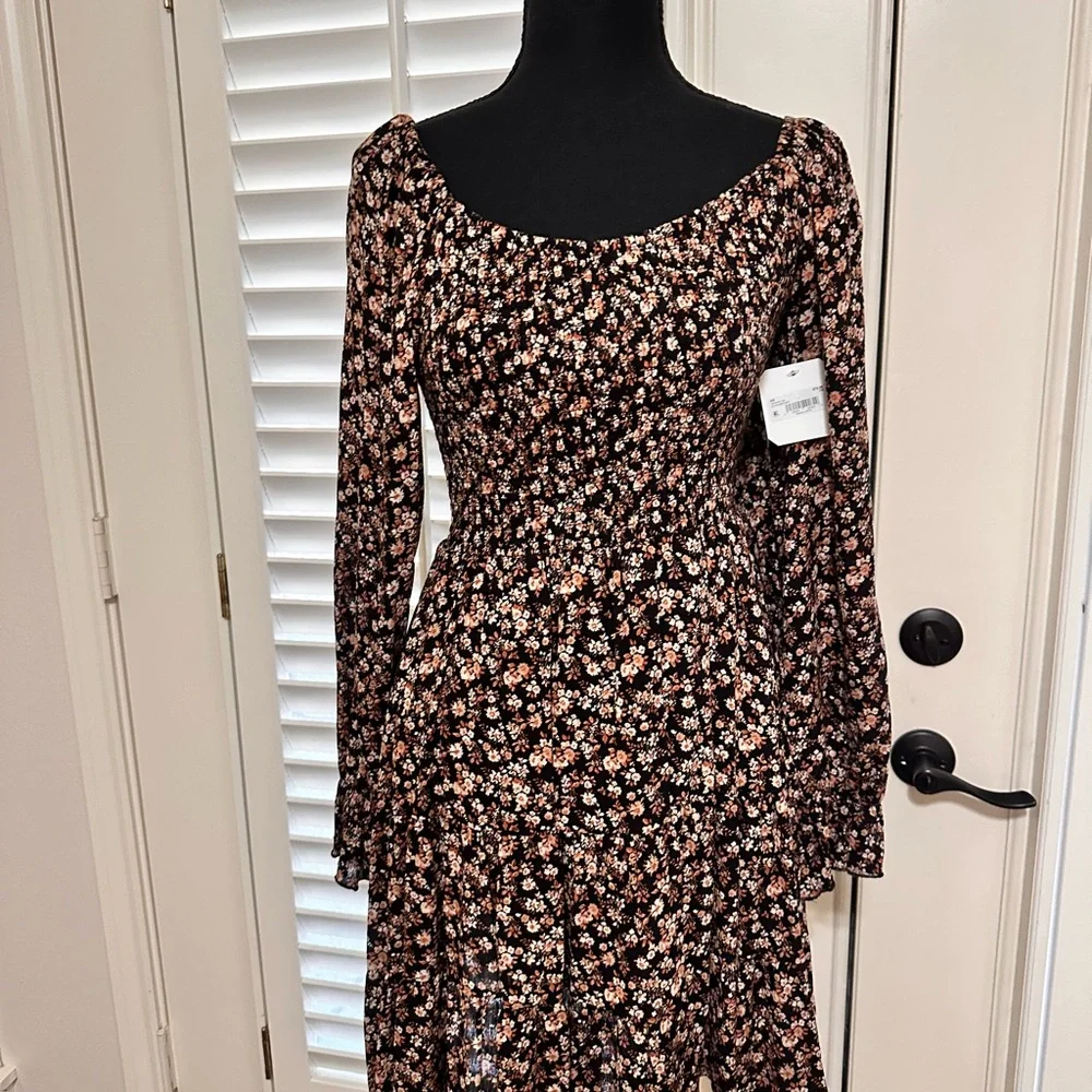 Floral Black Dress - Picture 1 of 3